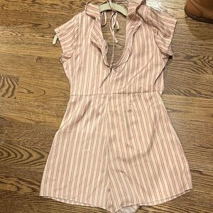 Striped Pink Romper
